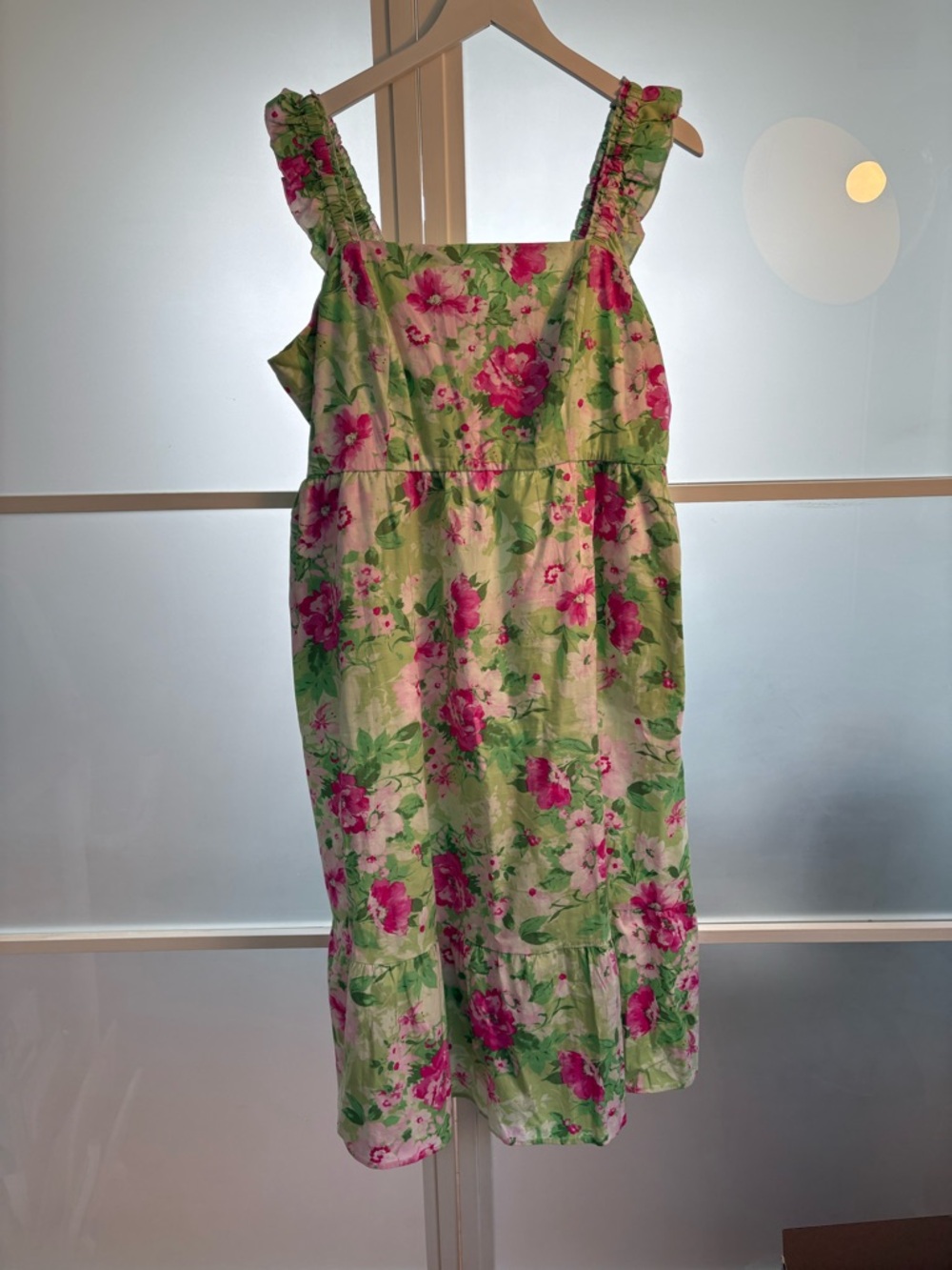 torrid Green Dress with Pink Floral Print